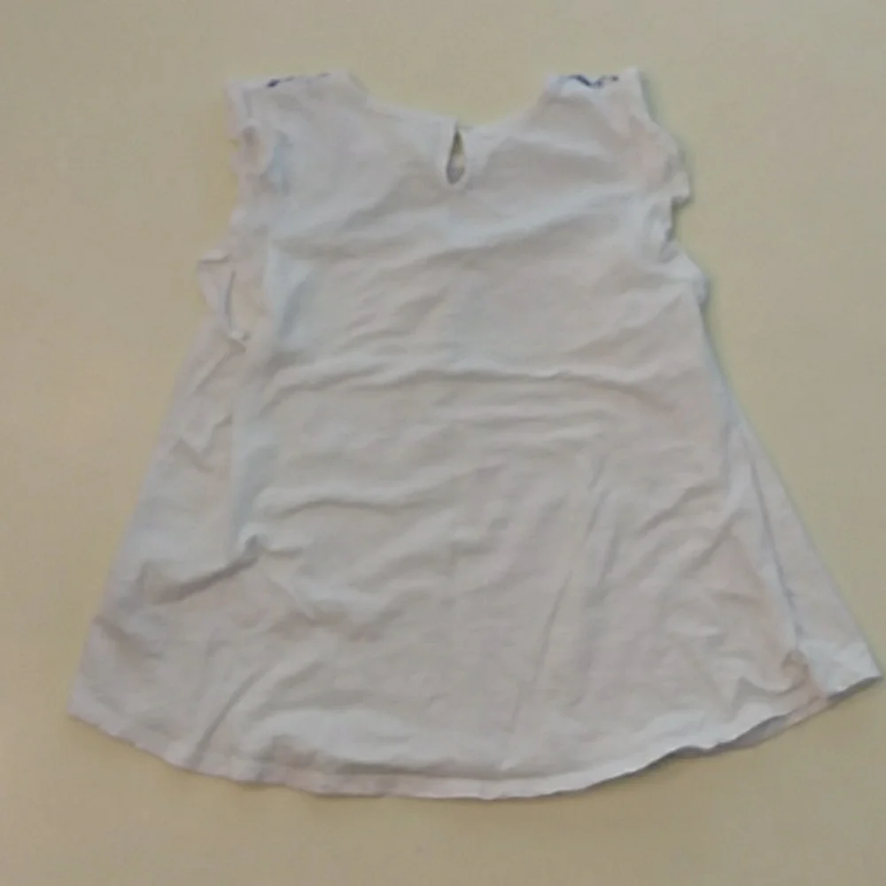 OshKosh B'gosh sz 12 White blue floral print tank